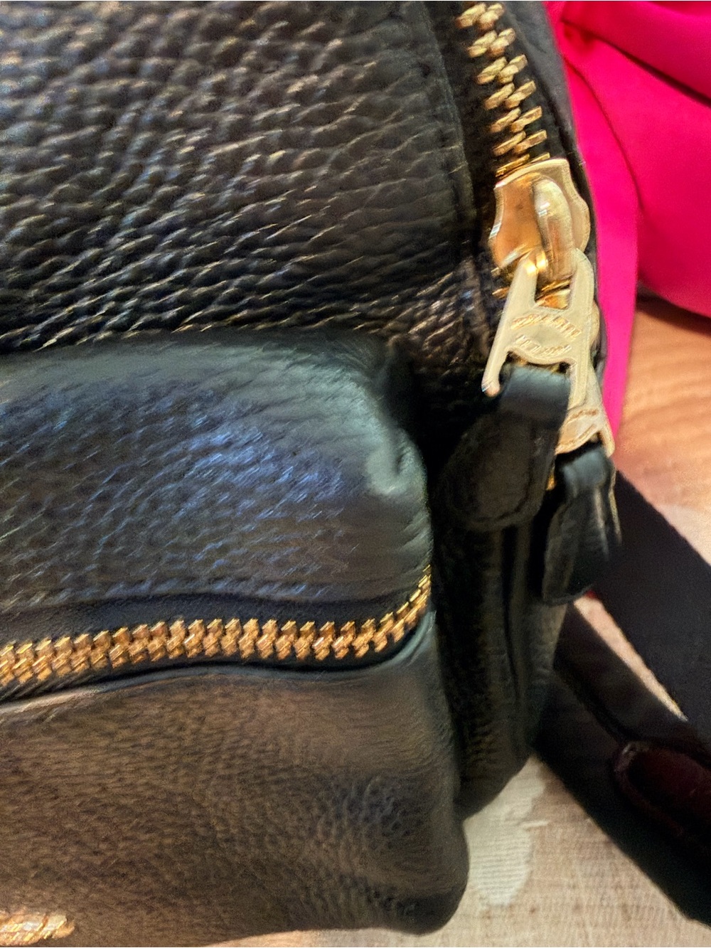 Coach Black Pebbled Leather Mini Backpack with Gold Hardware - Picture 5 of 7